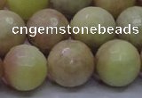 CSS618 15.5 inches 20mm faceted round yellow sunstone gemstone beads