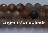 CSS641 15.5 inches 6mm faceted round sunstone gemstone beads