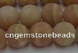 CSS655 15.5 inches 14mm round matte sunstone beads wholesale