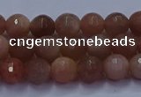 CSS671 15.5 inches 6mm faceted round sunstone gemstone beads