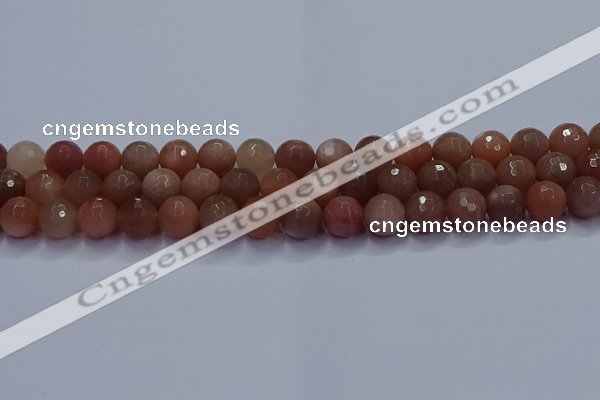 CSS673 15.5 inches 10mm faceted round sunstone gemstone beads