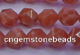 CSS683 15.5 inches 10mm faceted nuggets natural sunstone beads