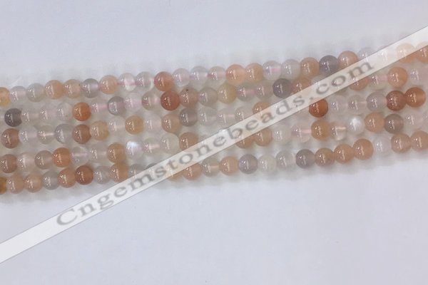 CSS700 15.5 inches 4mm round mixed sunstone beads wholesale