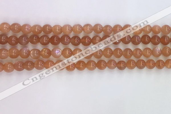 CSS708 15.5 inches 4mm round natural golden sunstone beads