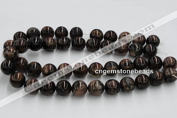 CST05 15.5 inches 18mm round staurolite gemstone beads wholesale