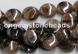 CST06 15.5 inches 12mm flat round staurolite gemstone beads wholesale