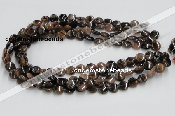 CST06 15.5 inches 12mm flat round staurolite gemstone beads wholesale