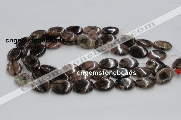 CST07 15.5 inches 18*25mm oval staurolite gemstone beads wholesale