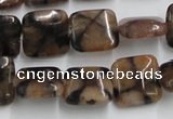 CST09 15.5 inches 14*14mm square staurolite gemstone beads wholesale