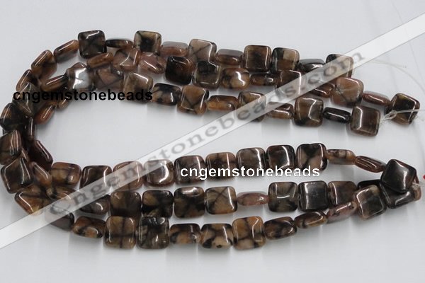 CST09 15.5 inches 14*14mm square staurolite gemstone beads wholesale