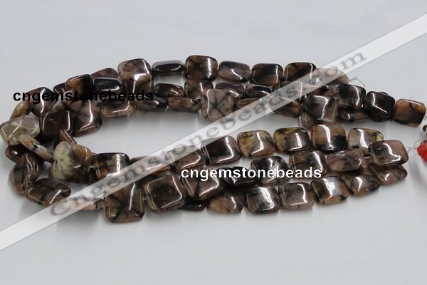 CST10 15.5 inches 18*18mm square staurolite gemstone beads wholesale