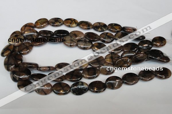 CST25 15.5 inches 15*20mm oval staurolite gemstone beads wholesale