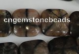 CST43 15.5 inches 20*20mm square staurolite gemstone beads wholesale