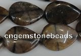 CST50 15.5 inches 18*25mm flat teardrop staurolite gemstone beads