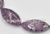 CSU24 AB grade 20*40mm flat rice dyed natural sugilite beads