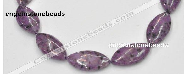 CSU24 AB grade 20*40mm flat rice dyed natural sugilite beads