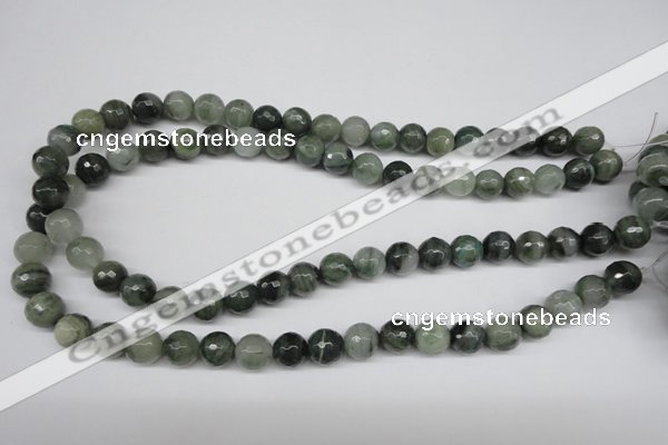 CSW11 15.5 inches 6mm faceted round seaweed quartz beads wholesale