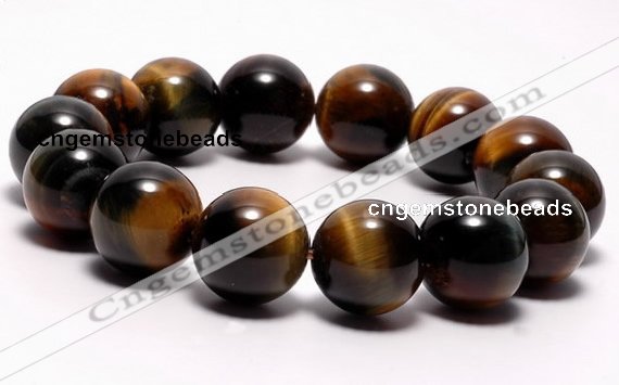 CTB05 7 inches 14mm round blue tiger eye stretch bracelet