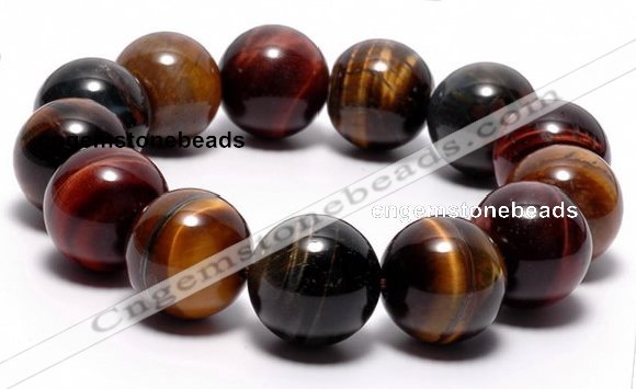 CTB08 7 inches 16mm round tiger eye stretch bracelet wholesale