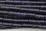 CTB1011 15 inches 2*4mm tube blue goldstone beads