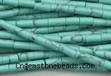 CTB1013 15 inches 2*4mm tube imitation turquoise beads