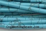 CTB1014 15 inches 2*4mm tube imitation turquoise beads