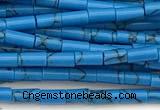 CTB1015 15 inches 2*4mm tube imitation turquoise beads