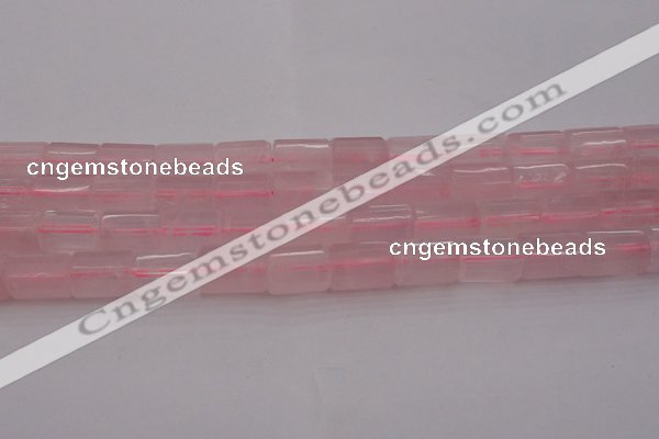 CTB103 15.5 inches 11*15mm faceted tube rose quartz beads