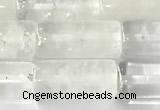 CTB1030 15 inches 8*16mm -8*18mm tube white crystal beads