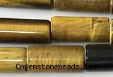 CTB1037 15 inches 8*16mm - 8*18mm tube yellow tiger eye beads