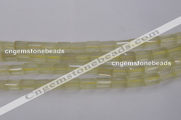 CTB104 15.5 inches 11*15mm faceted tube lemon quartz beads