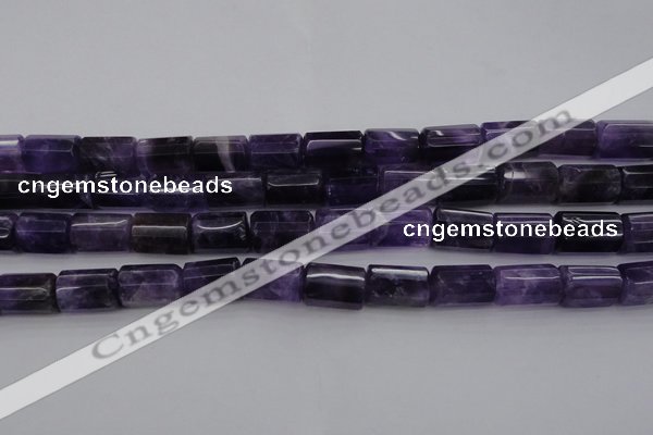 CTB106 15.5 inches 11*15mm faceted tube amethyst gemstone beads