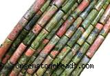 CTB1063 15 inches 4*13mm tube unakite gemstone beads wholesale