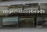 CTB107 15.5 inches 11*15mm faceted tube labradorite gemstone beads