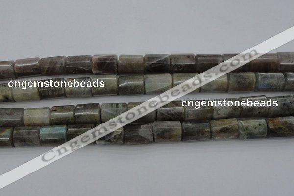 CTB107 15.5 inches 11*15mm faceted tube labradorite gemstone beads