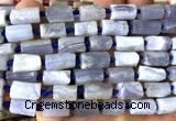 CTB1202 15 inches 8*12mm - 8*14mm faceted tube blue lace agate beads