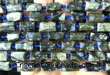 CTB1214 15 inches 8*12mm - 8*14mm faceted tube grey opal beads