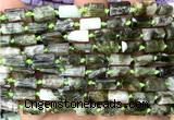 CTB1286 15 inches 6*10mm - 8*12mm faceted tube euchlorite beads
