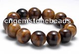 CTB14 8 inches 16mm round yellow tiger eye stretch bracelet