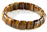 CTB16 10*14mm rectangle yellow tiger eye stretch bracelet