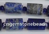 CTB210 15.5 inches 13*18mm faceted tube lapis lazuli gemstone beads