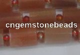 CTB211 15.5 inches 13*18mm faceted tube moonstone beads