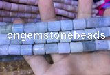 CTB251 15.5 inches 10*12mm tube natural aquamarine beads