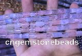 CTB252 15.5 inches 7*8mm - 7*11mm tube natural morganite beads