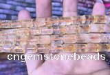 CTB254 15.5 inches 8*12mm tube natural citrine gemstone beads