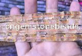 CTB255 15.5 inches 10*14mm tube natural citrine gemstone beads