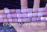 CTB256 15.5 inches 10*10mm - 10*13mm tube natural pink opal beads