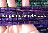 CTB257 15.5 inches 8*10mm tube natural amethyst gemstone beads