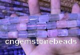 CTB262 15.5 inches 9*11mm - 9*13mm triangle natural morganite beads