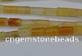 CTB301 15.5 inches 4*6mm tube yellow jade beads wholesale